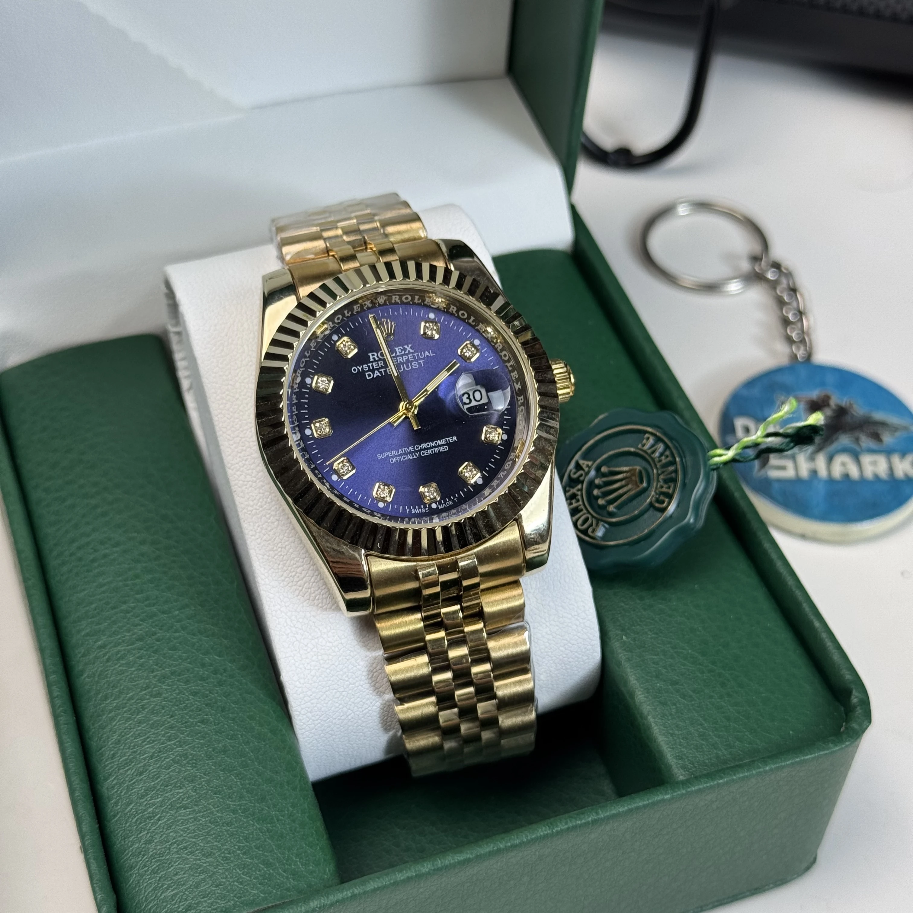 Rolex gold bleu roi