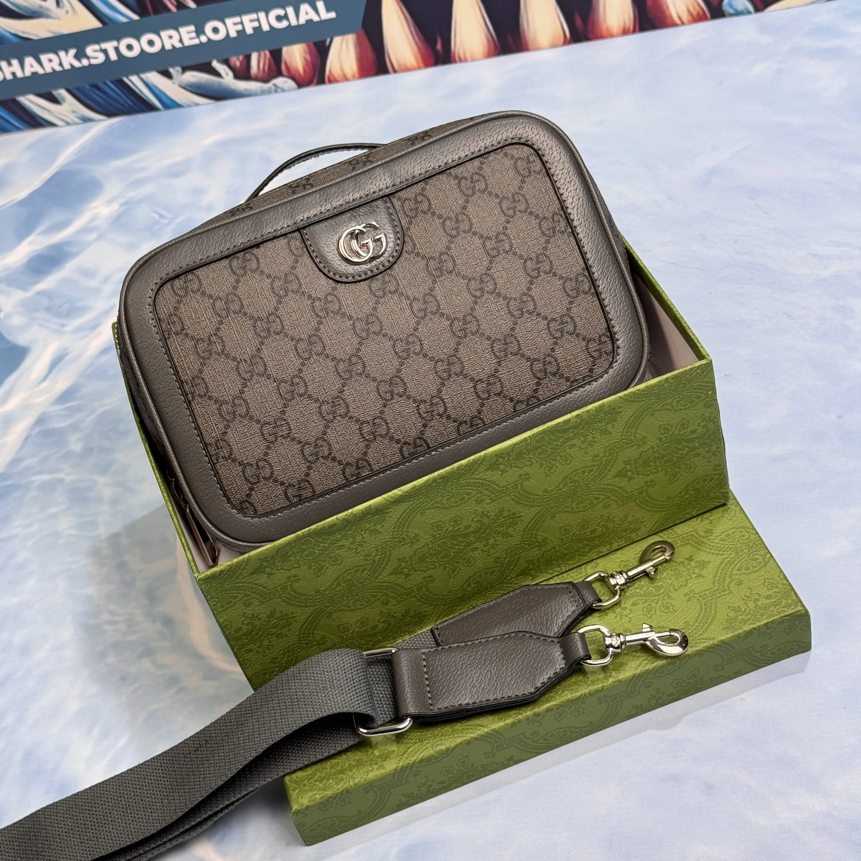 OPHIDIA SMALL CROSSBODYBAG GRIS